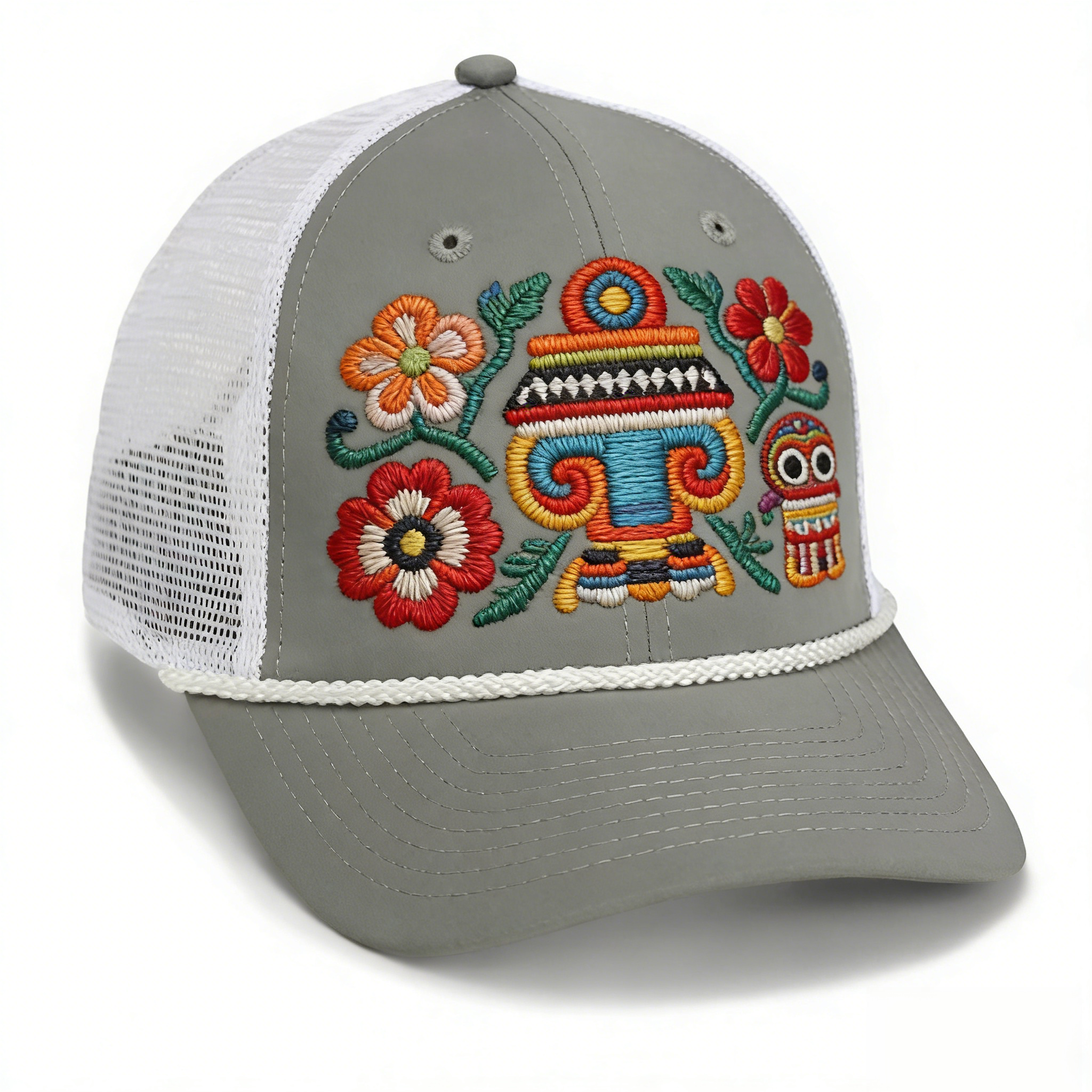 Customized Caps With Embroidery Fashionable  Unisex  Polyester Trucker Cap Baseball Mesh Cap Snapback Outdoor