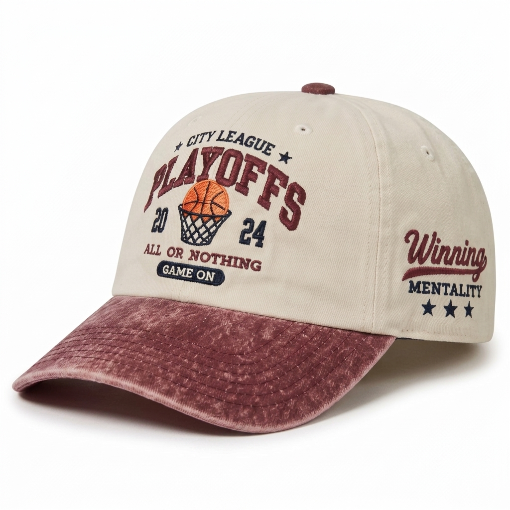 Customized and Embroidered Baseball Caps with Logos Printed on Them