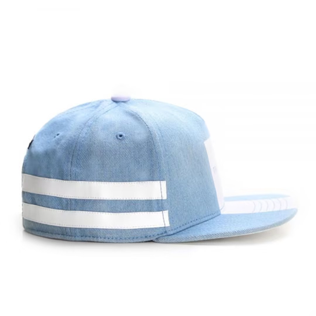 New Trendy Unisex Niche Blue Cotton High-Quality Durable Sweat-Absorbing Baseball Cap Flat Brim Wholesale Custom Street Daily