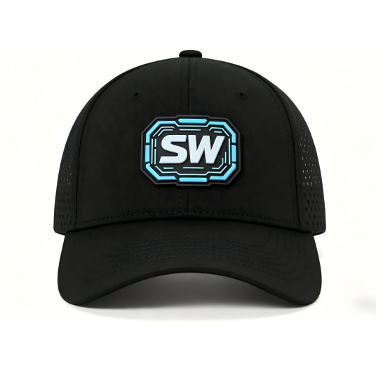 Custom 6 Panel Laser Hole Breathable Sports Baseball Cap Men Casual Hollow Out Mesh Golf Hat With 3D PVC Patch Logo