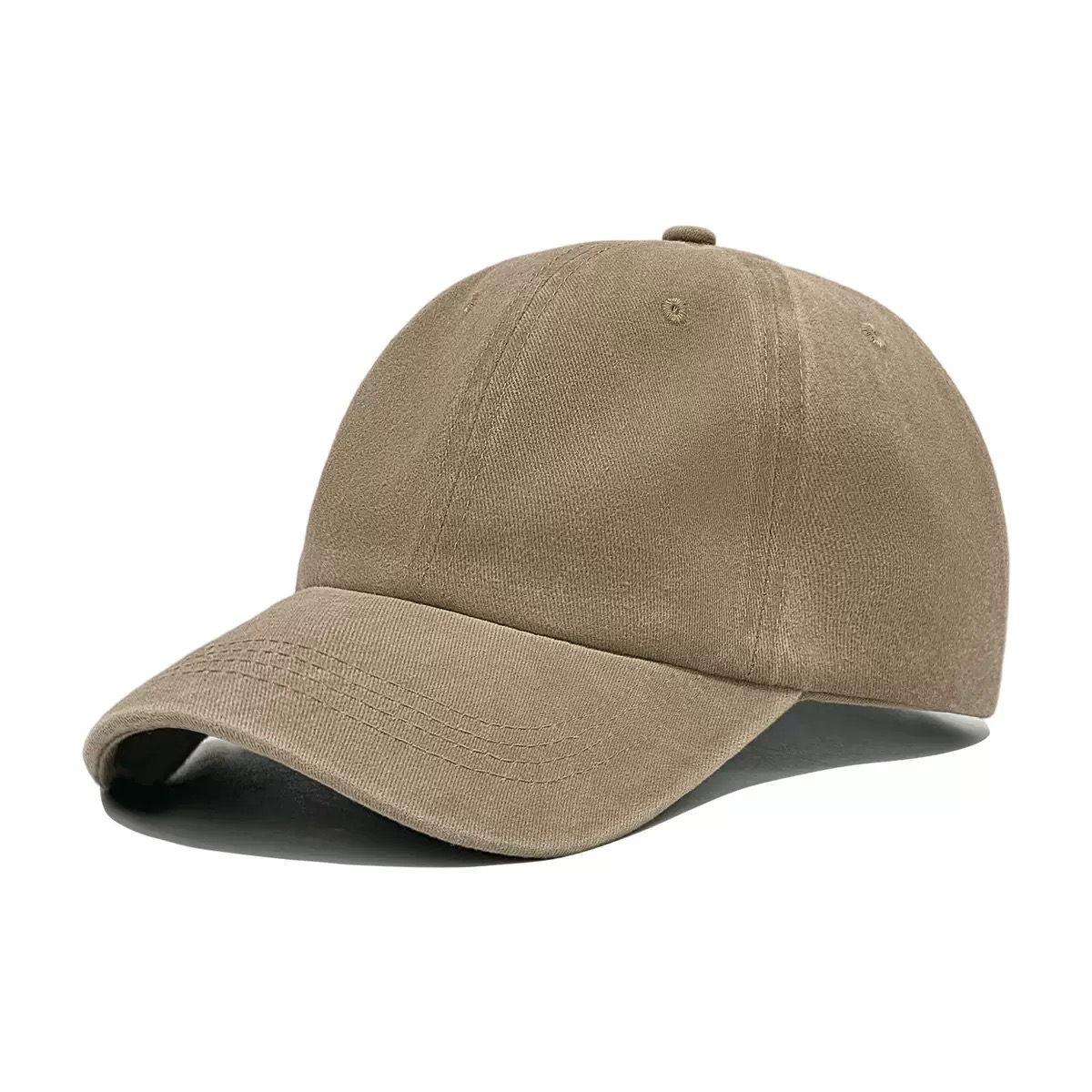 2026 New Washed Cotton Curved Brim Baseball Cap Dark Green Vintage Style Soft Custom Logo One Size Dad Hat