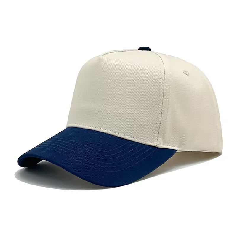 Custom  Embroidery  Baseball Cap Trucker Cap Two Tone Black White 5 Panel Snapback Hats Wholesale for Men Women