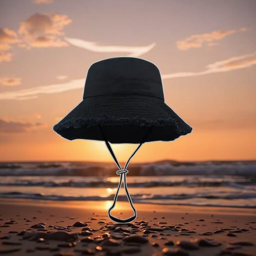 Custom Embroidery Bucket Hats Wide Brim Outdoor Sunshade Fisherman Cap for Casual & Travel Wholesale Fishing Hiking Gear String