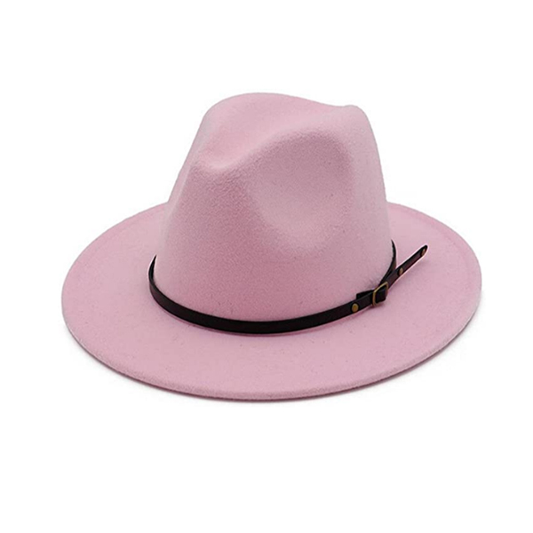 Wholesale Classic Camel Belt Buckle Wide Brim Fedora Panama Hats for Men Women Casual Outdoor Lightweight