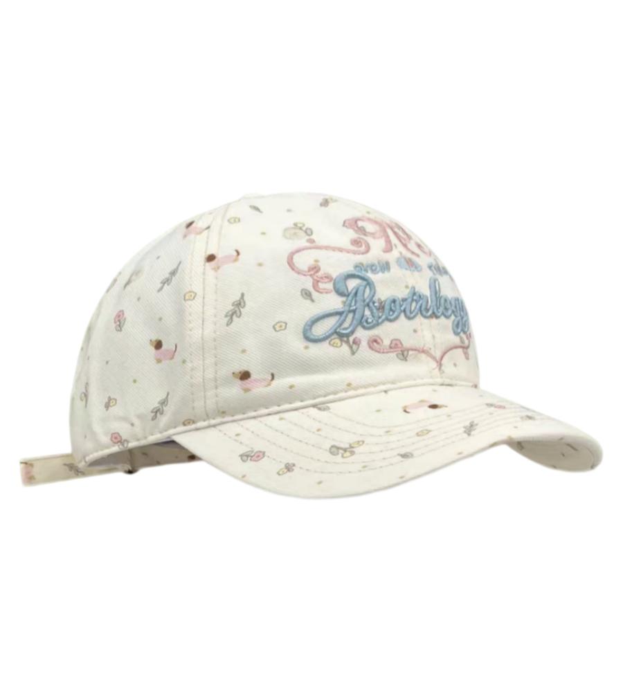 3D Embroidered Sporty Vintage Twill Common Baseball Cap Korean-Style Soft Top Adjustable Women's Casual Dad Hat