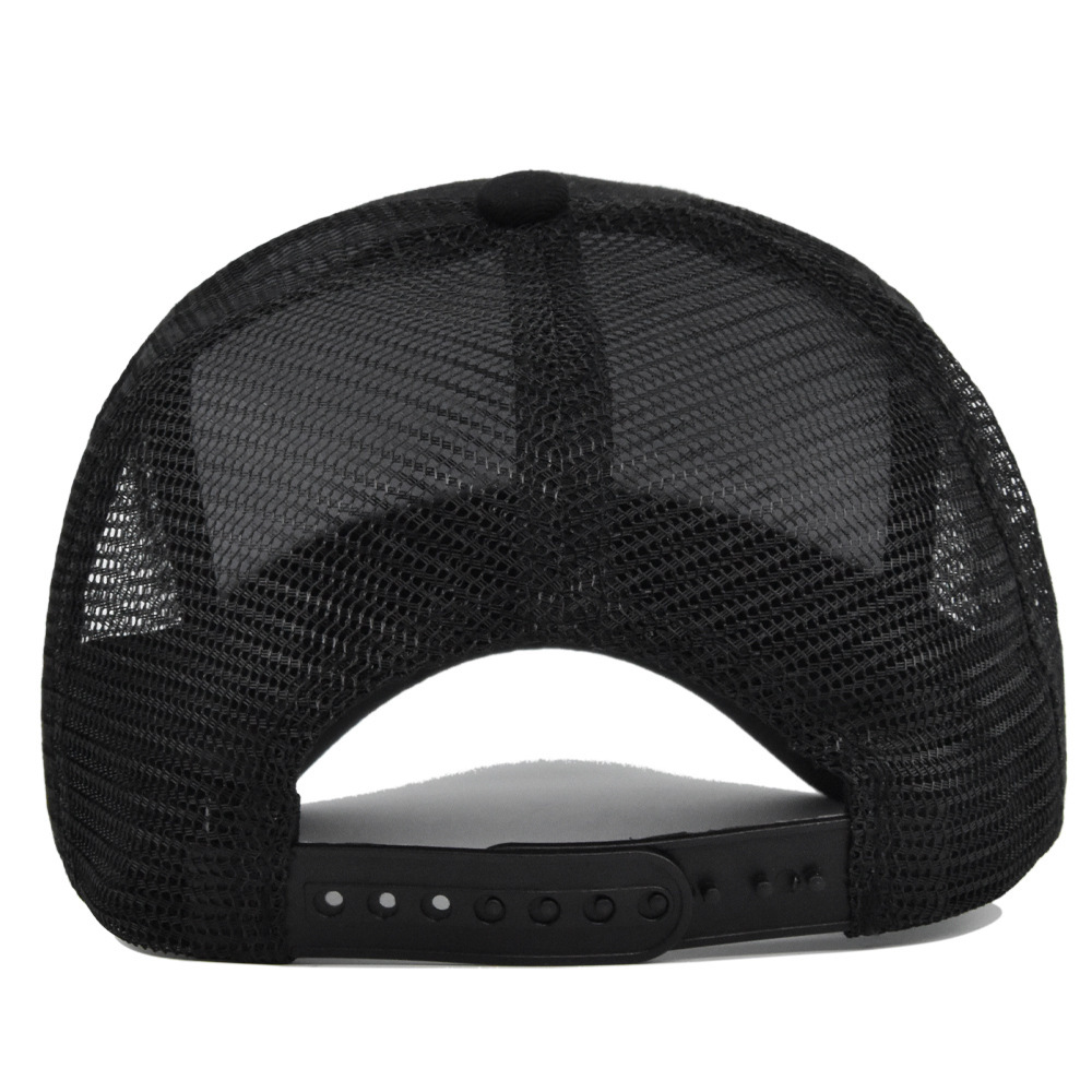 Embroidered Baseball Cap with Mesh Design for Summer Ventilation Truck Driver's Hat