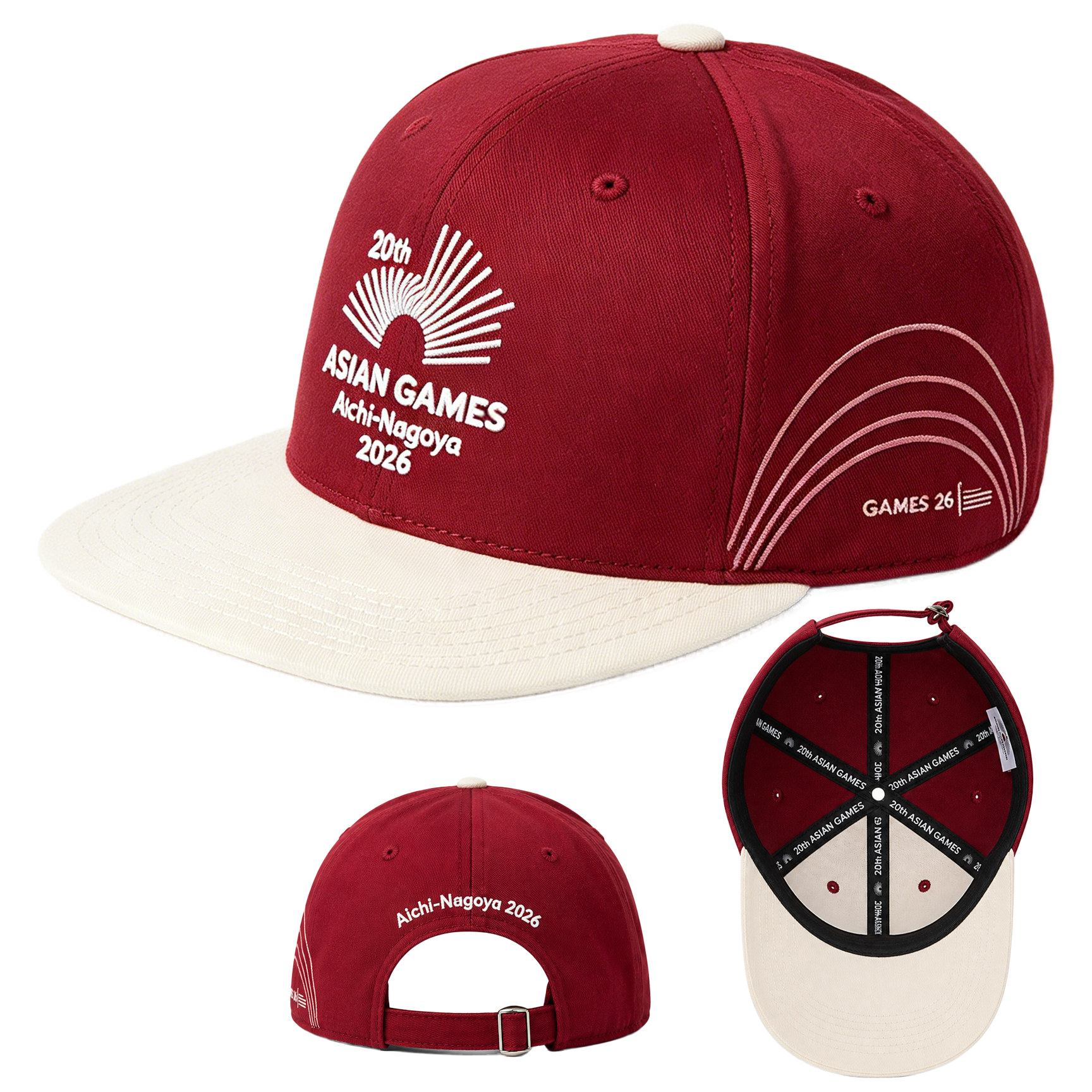 2026 Aichi-Nagoya Asian Games Unisex Grey Denim Cap | Adjustable 3D Embroidered Baseball Hat
