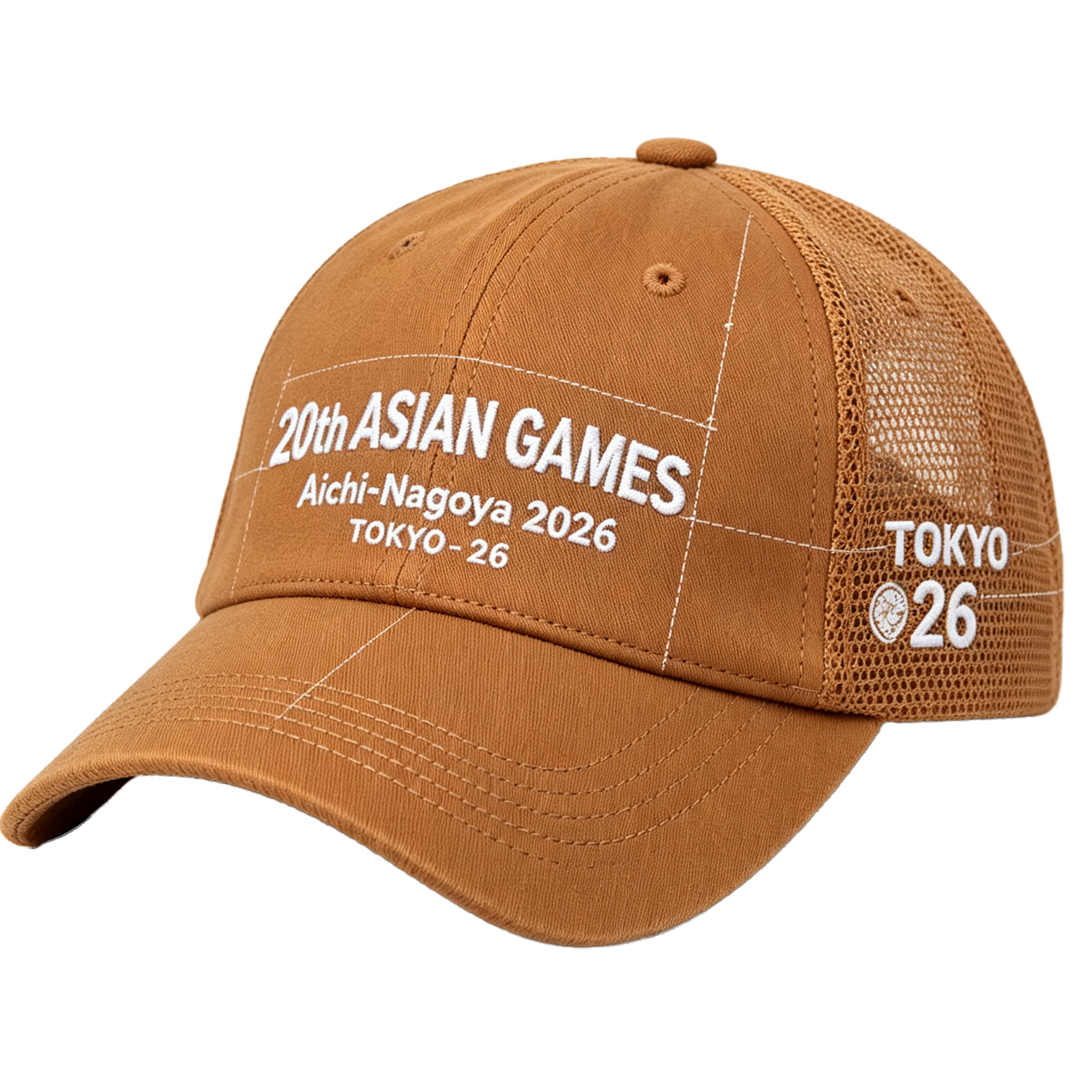 2026 Aichi-Nagoya Asian Games Unisex Grey Denim Baseball Cap | Adjustable Official 3D Embossed Logo
