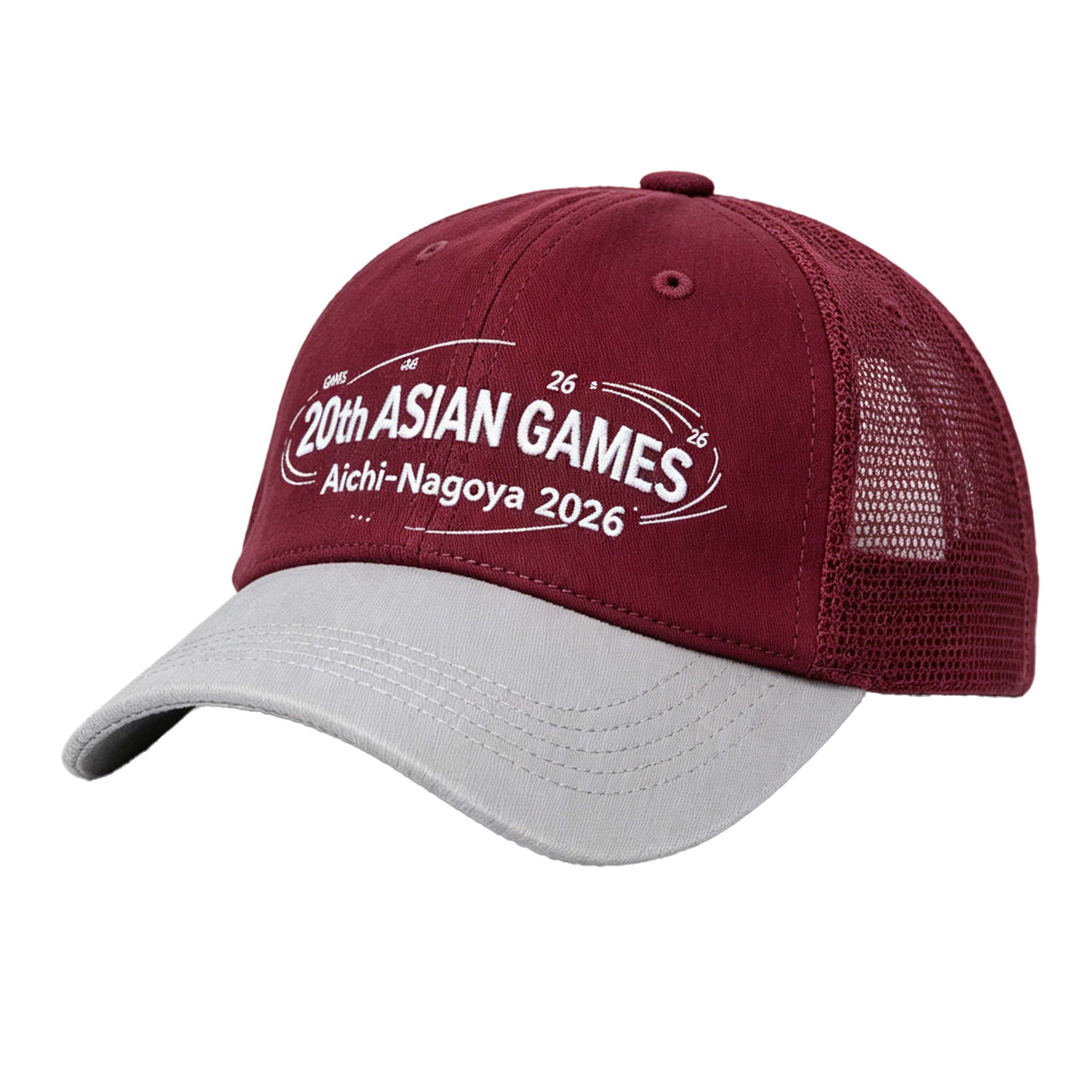 2026 Aichi-Nagoya Asian Games Unisex Grey Denim Cap | Adjustable 3D Embroidered Baseball Hat