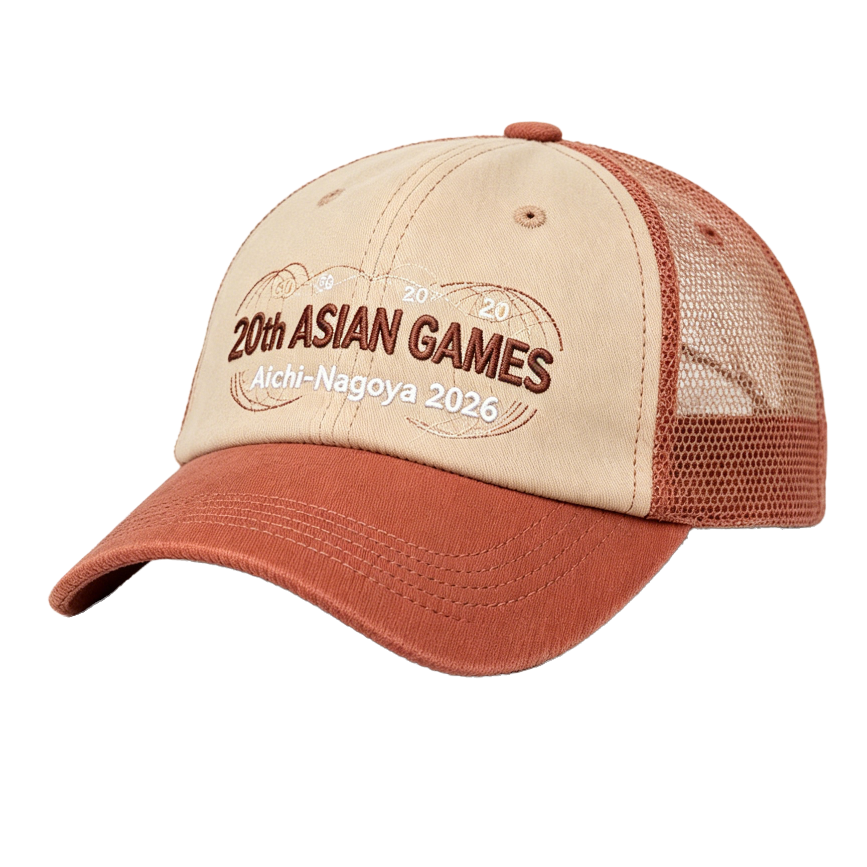 2026 Aichi-Nagoya Asian Games Unisex Grey Denim Cap | Adjustable 3D Embroidered Baseball Hat