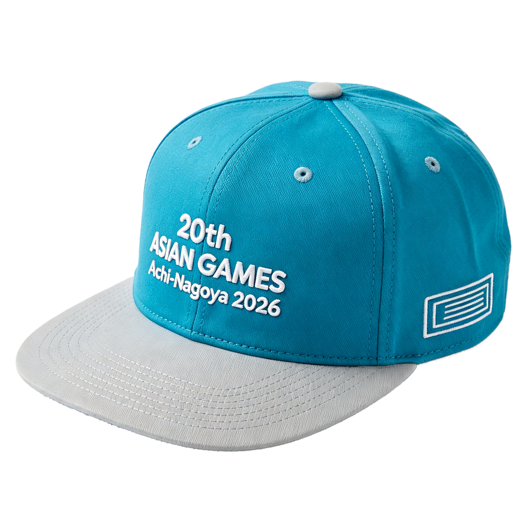 2026 Aichi-Nagoya Asian Games Unisex Grey Denim Cap | Adjustable 3D Embroidered Baseball Hat