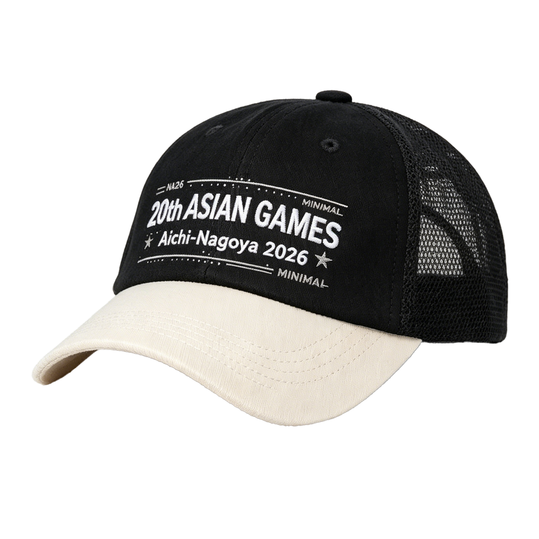 2026 Aichi-Nagoya Asian Games Unisex Grey Denim Cap | Adjustable 3D Embroidered Baseball Hat