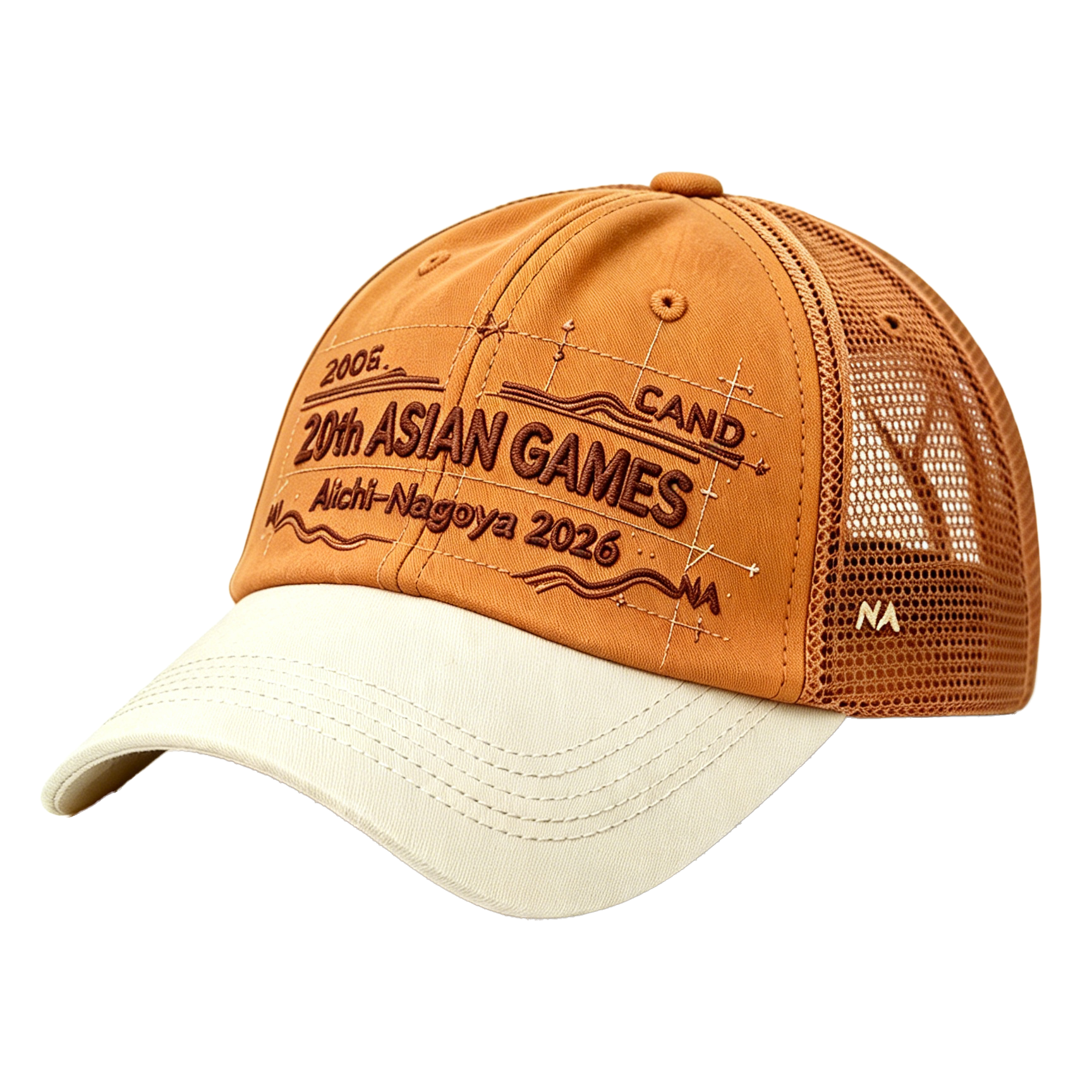 2026 Aichi-Nagoya Asian Games Unisex Grey Denim Cap | Adjustable 3D Embroidered Baseball Hat