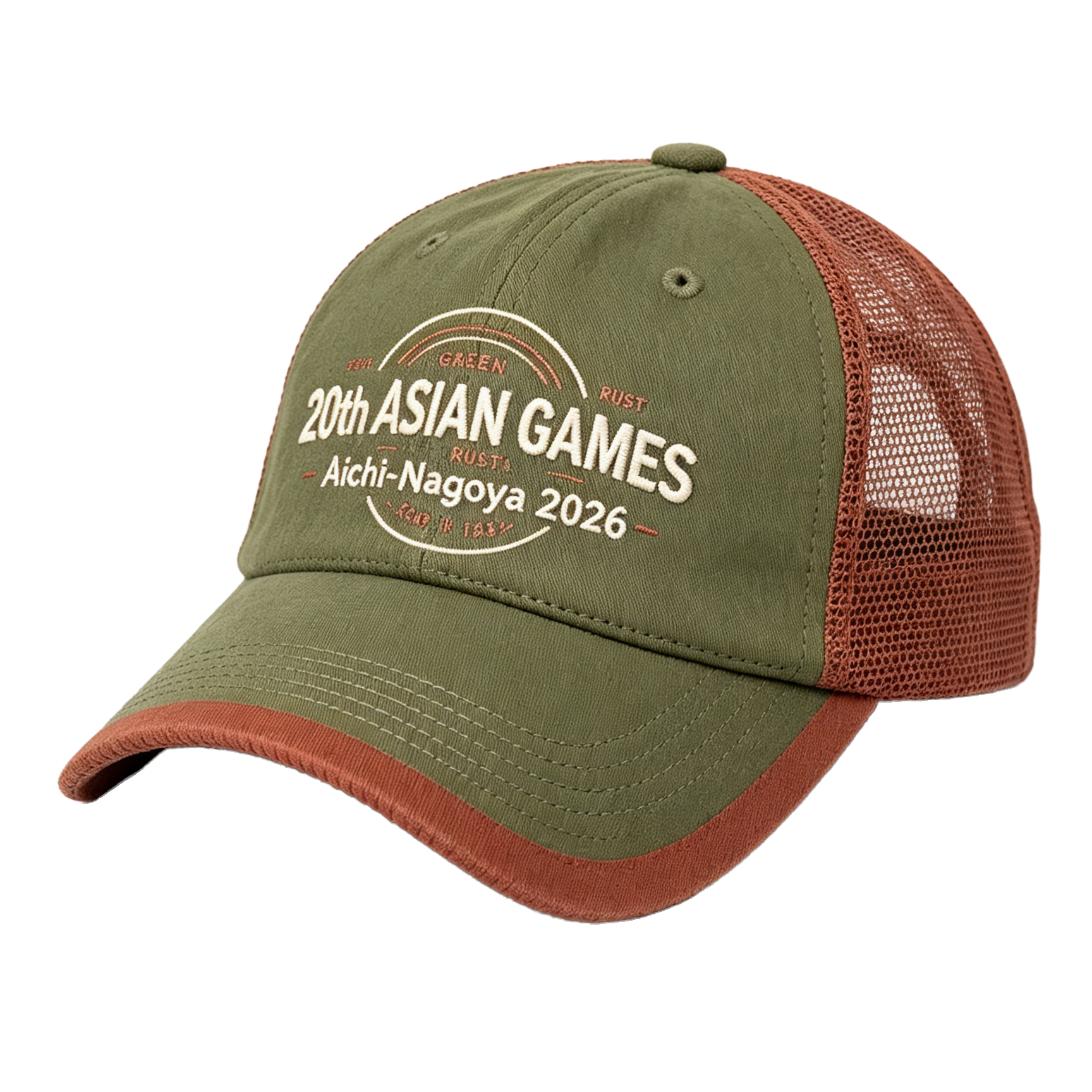 2026 Aichi-Nagoya Asian Games Unisex Grey Denim Cap | Adjustable 3D Embroidered Baseball Hat