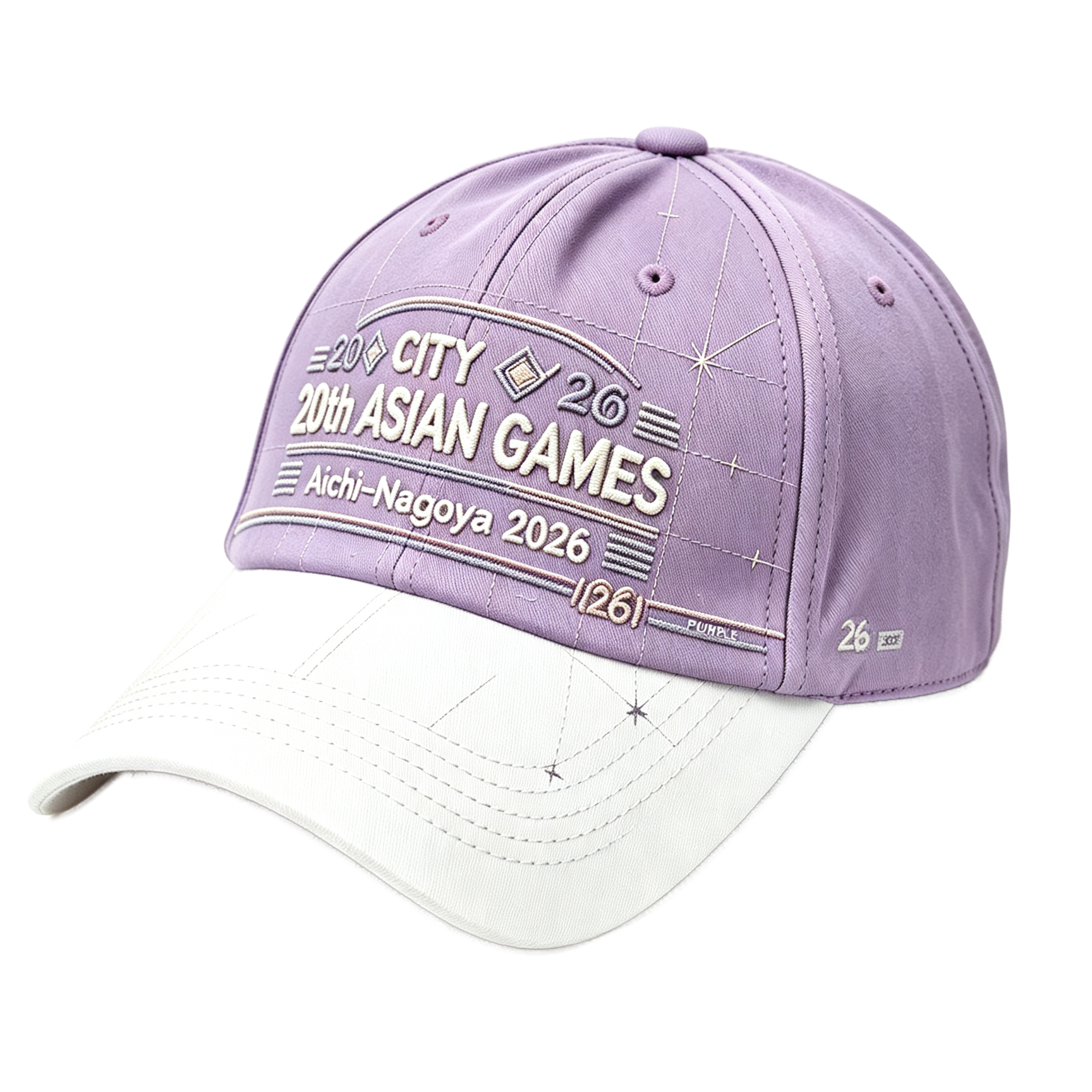 2026 Aichi-Nagoya Asian Games Unisex Grey Denim Cap | Adjustable 3D Raised Embroidered Baseball Hat