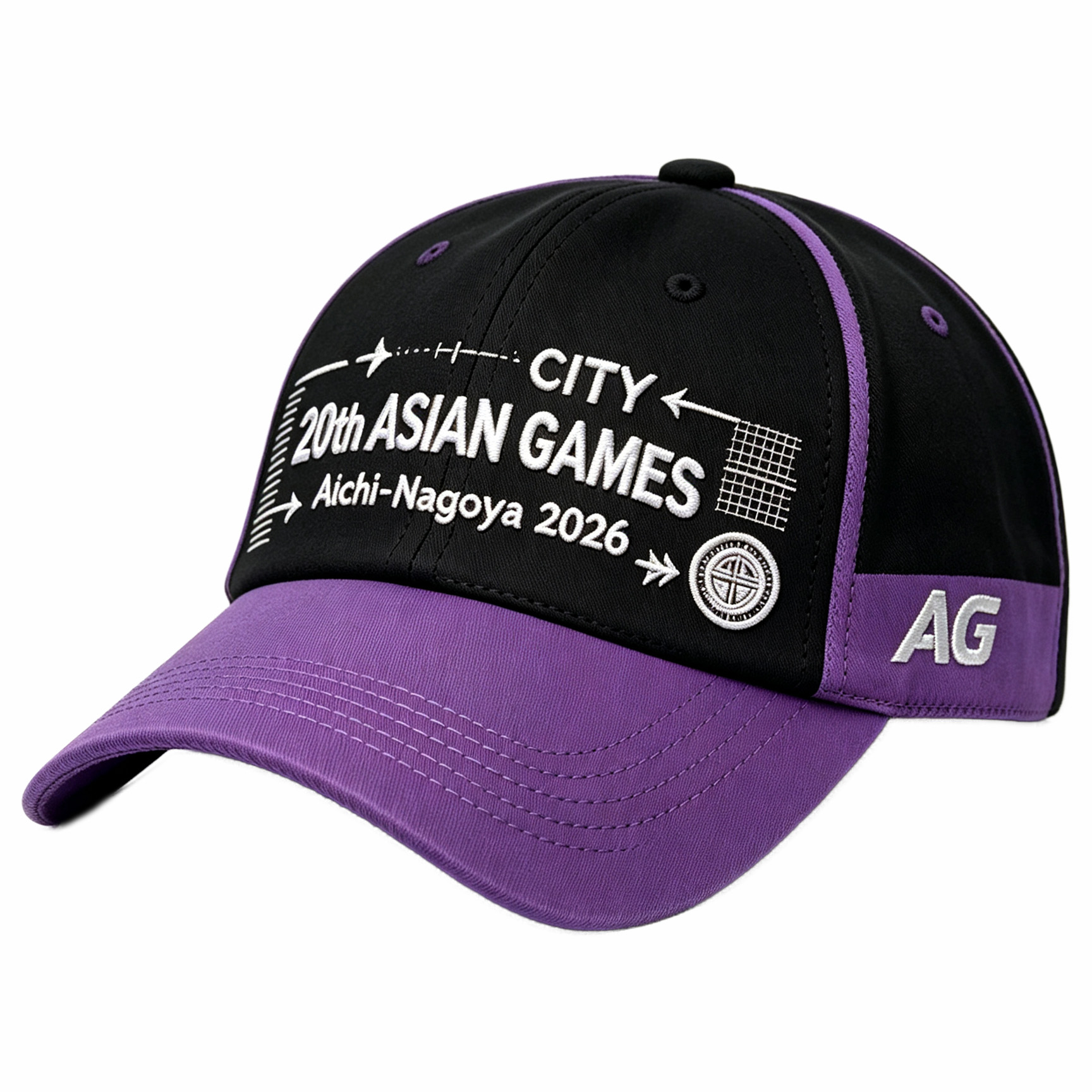 2026 Aichi-Nagoya Asian Games Unisex Grey Denim Baseball Cap | Adjustable Rear Buckle & Official 3D Raised Embroidered Logo