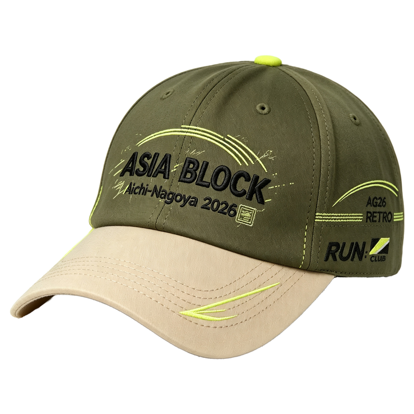 2026 Aichi-Nagoya Asian Games Unisex Grey Denim Baseball Cap | Adjustable Rear Buckle & Official 3D Raised Embroidered Logo