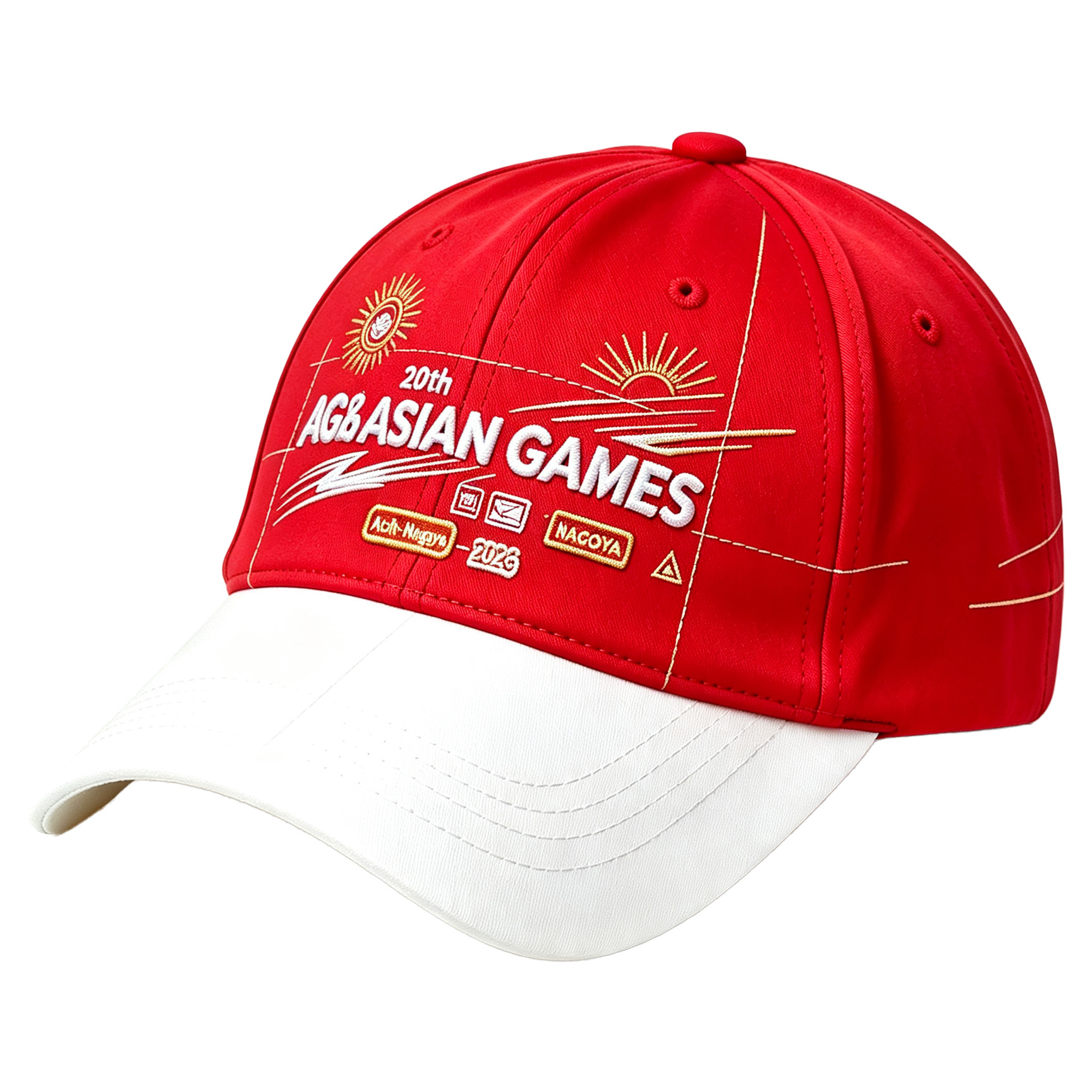 2026 Aichi-Nagoya Asian Games Unisex Grey Denim Cap | 3D Raised Official Logo & Ergonomic Adjustable Fit