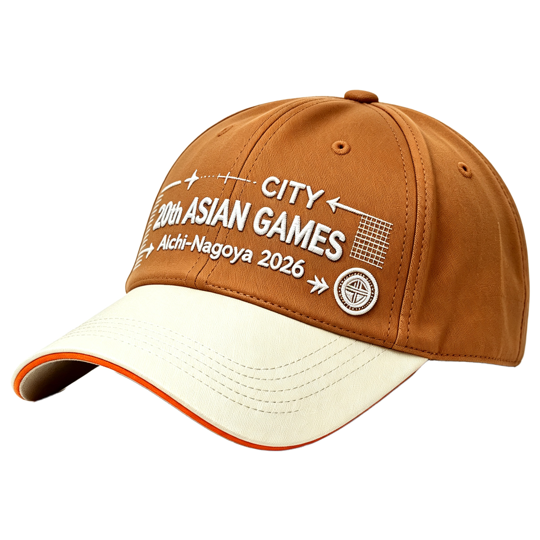 2026 Aichi-Nagoya Asian Games Unisex Grey Denim Cap | 3D Embossed Official Logo & Adjustable Universal Fit
