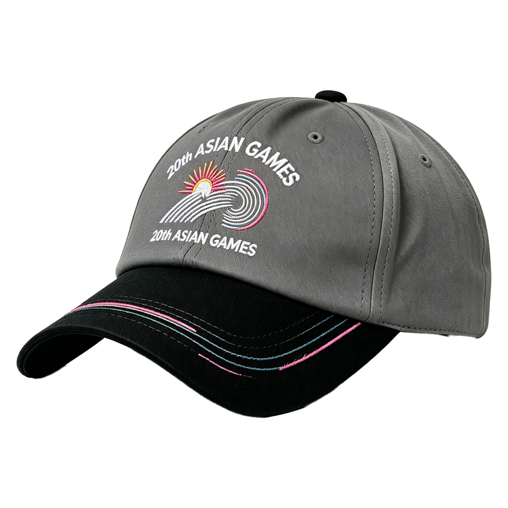 2026 Aichi-Nagoya Asian Games Unisex Gray Denim Cap | Raised 3D Official Logo & Adjustable Rear Strap