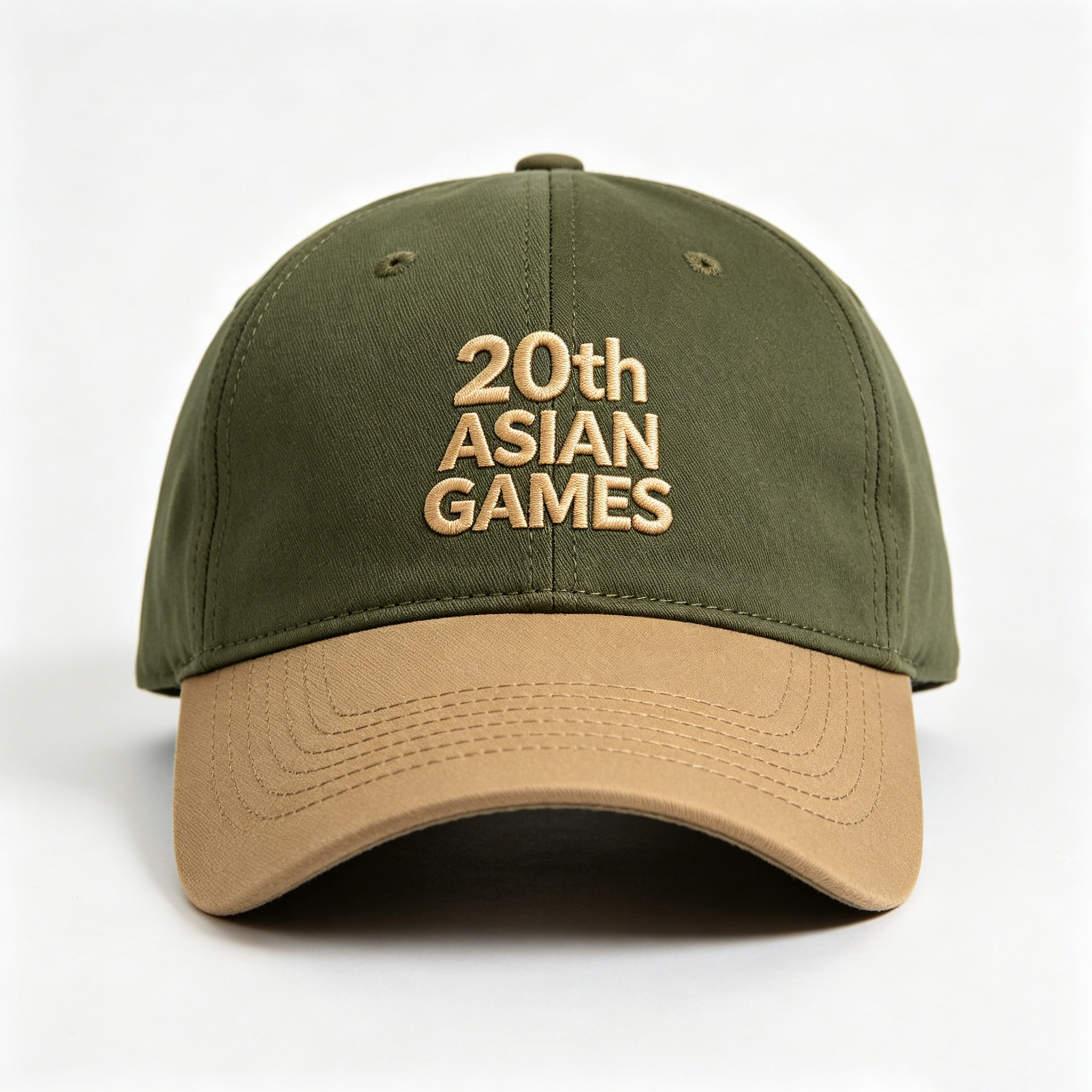 2026 Aichi-Nagoya Asian Games Unisex Grey Denim Cap | 3D Raised Official Logo & Adjustable Back Buckle