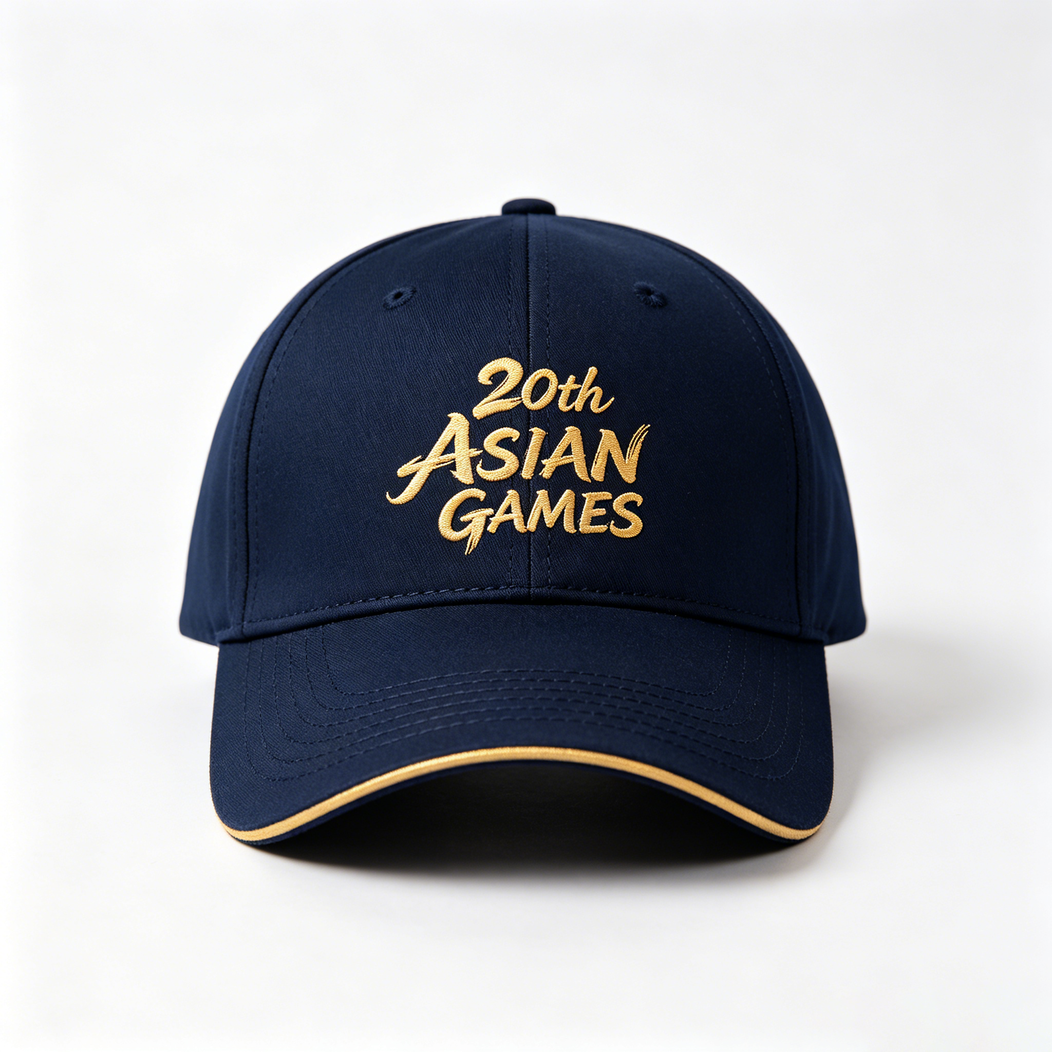 2026 Aichi-Nagoya Asian Games Unisex Grey Denim Cap | 3D Raised Official Emblem & Adjustable Head Fit
