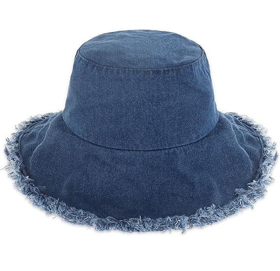 Unisex Custom Trendy Washed Cotton Bucket Hats Floppy Wide Brim Boonie for Summer Beach Outdoor Frayed Headwear for Casual Wear