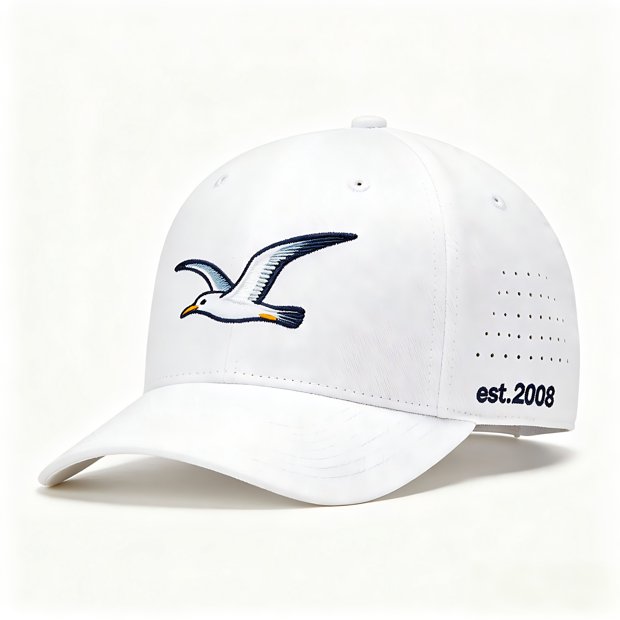 Vintage Washed Embroidery Baseball Cap  Casual Distressed Navy Brim Dad Hat Outdoor Sun Protection Adjustable Cotton Sports Cap