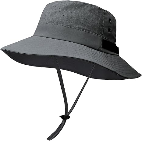 Uv Protection Breathable Mesh Bucket Hat for Men Women Outdoor Fishing Hiking Sun Hat With Adjustable Chin Strap