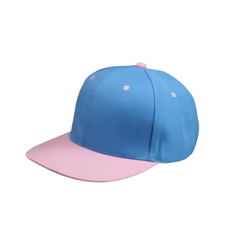 Customizable Two-Tone 6-Panel Snapback Cap 100% Cotton Unisex Sports Casual Design Adjustable Size for Outdoor Sports Activities