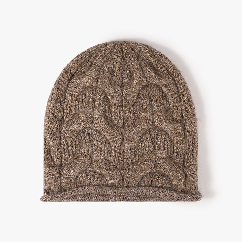 2025 New Fall/Winter Retro Rolled up Warm Knitted Hat  Japanese-style Cool Hat