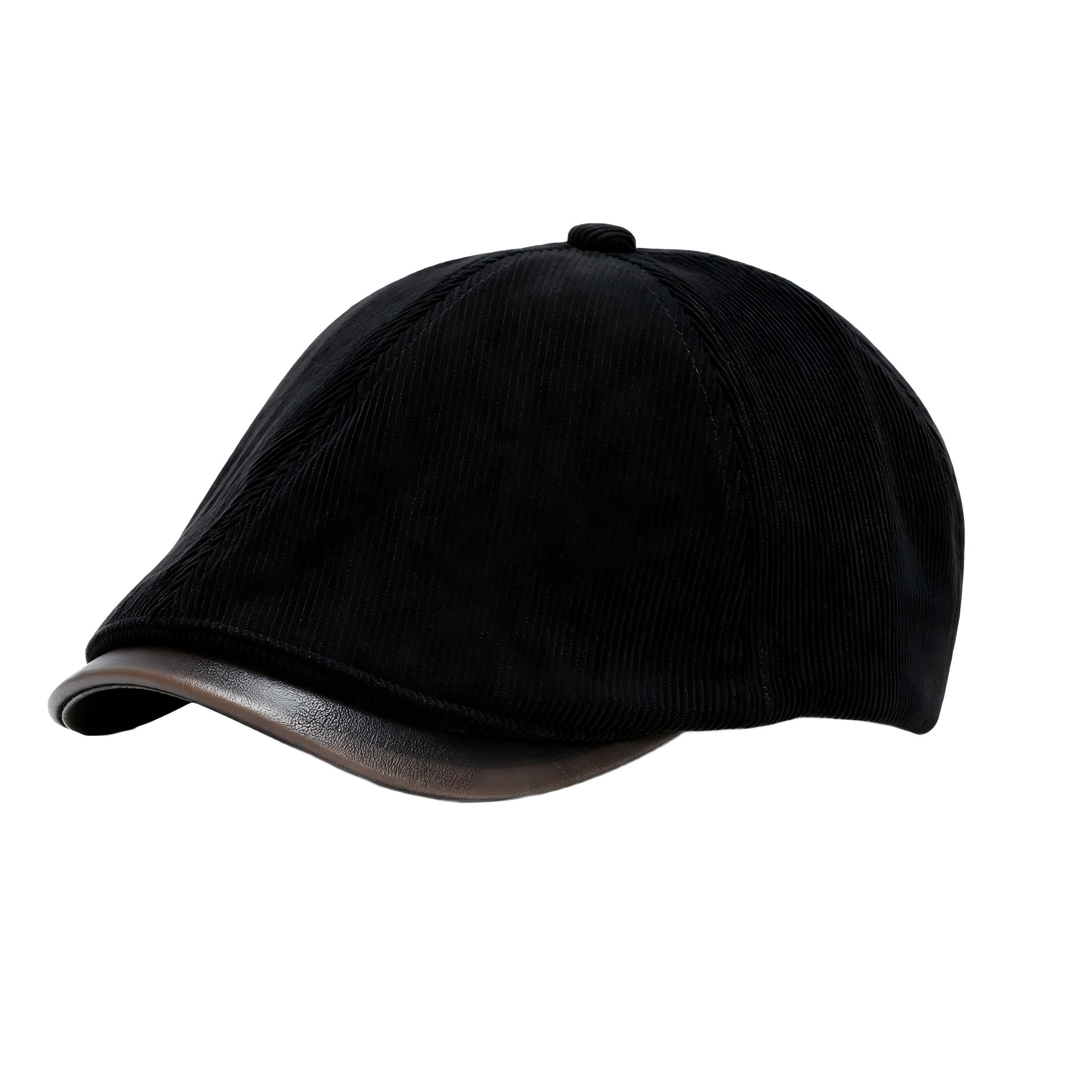 Vintage Corduroy Ivy Hat for Men Women 100% Cotton  Brim Newsboy Cap Casual Retro Peaked Beret Cap