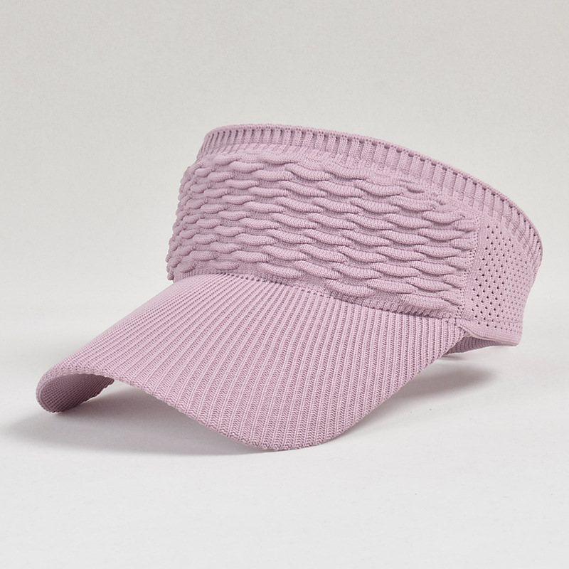 Custom Fashion Outdoor Sunscreen Breathable Beach Hat With logo Woven Polyester Sport Sun Visor Hat for Women