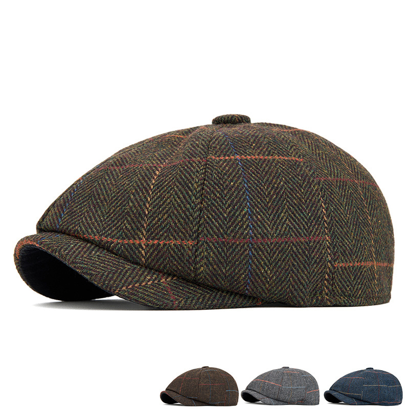 Retro Octagonal Customized Logo & Colors High Grade All Seasons Men's Artistic Casual Painter Newsboy Beret
