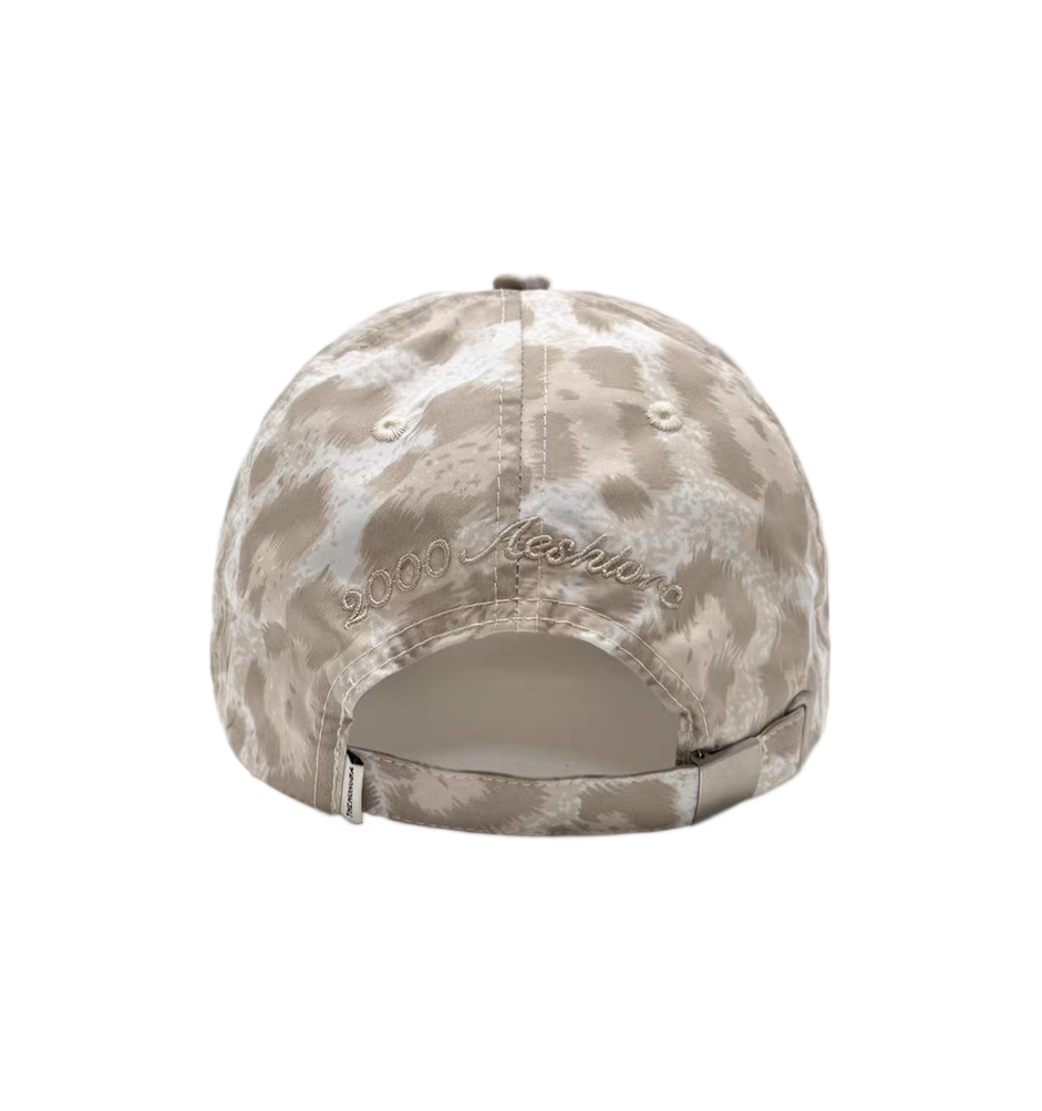 Leopard Print 6-Panel Baseball Cap Retro Y2K Style Curve Brim Adjustable Unisex Fashionable Breathable Waterproof Dad Hat