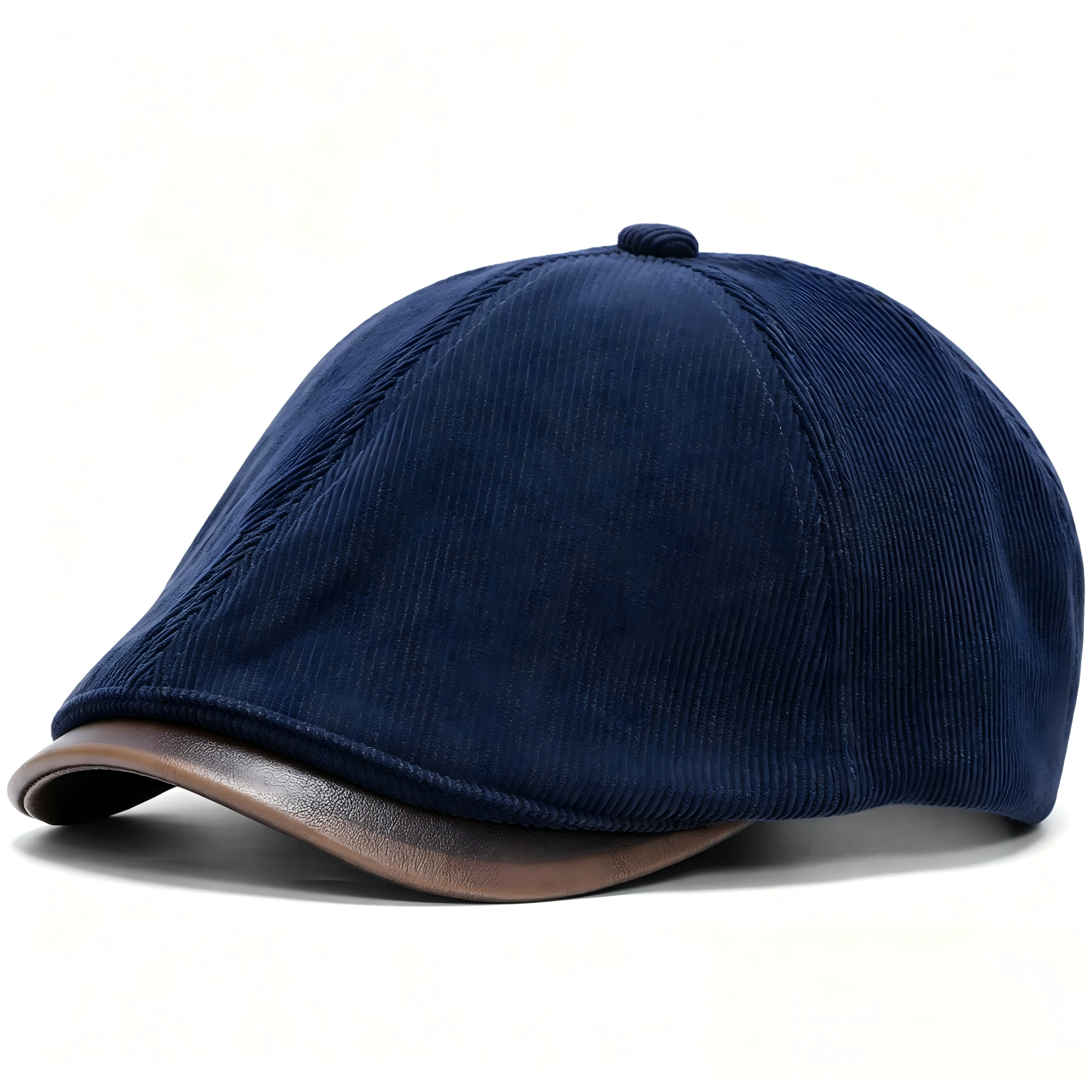 Vintage Corduroy Ivy Hat for Men Women 100% Cotton  Brim Newsboy Cap Casual Retro Peaked Beret Cap