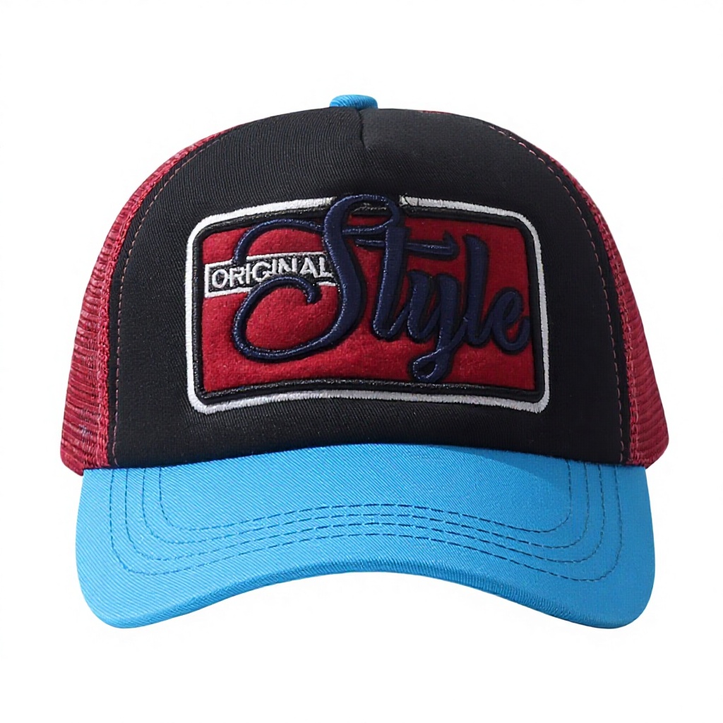Summer Three-dimensional Letter Embroidery Contrast-colored Mesh Cap Baseball Cap Outdoor Truck Driver Hat