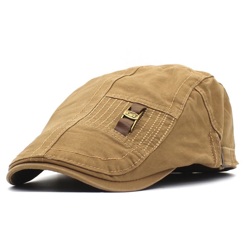 Good Quality Classic Vintage Cotton Newsboy Hat Adjustable Metal Band Ivy Cap for Casual Sports and Summer/Winter Season