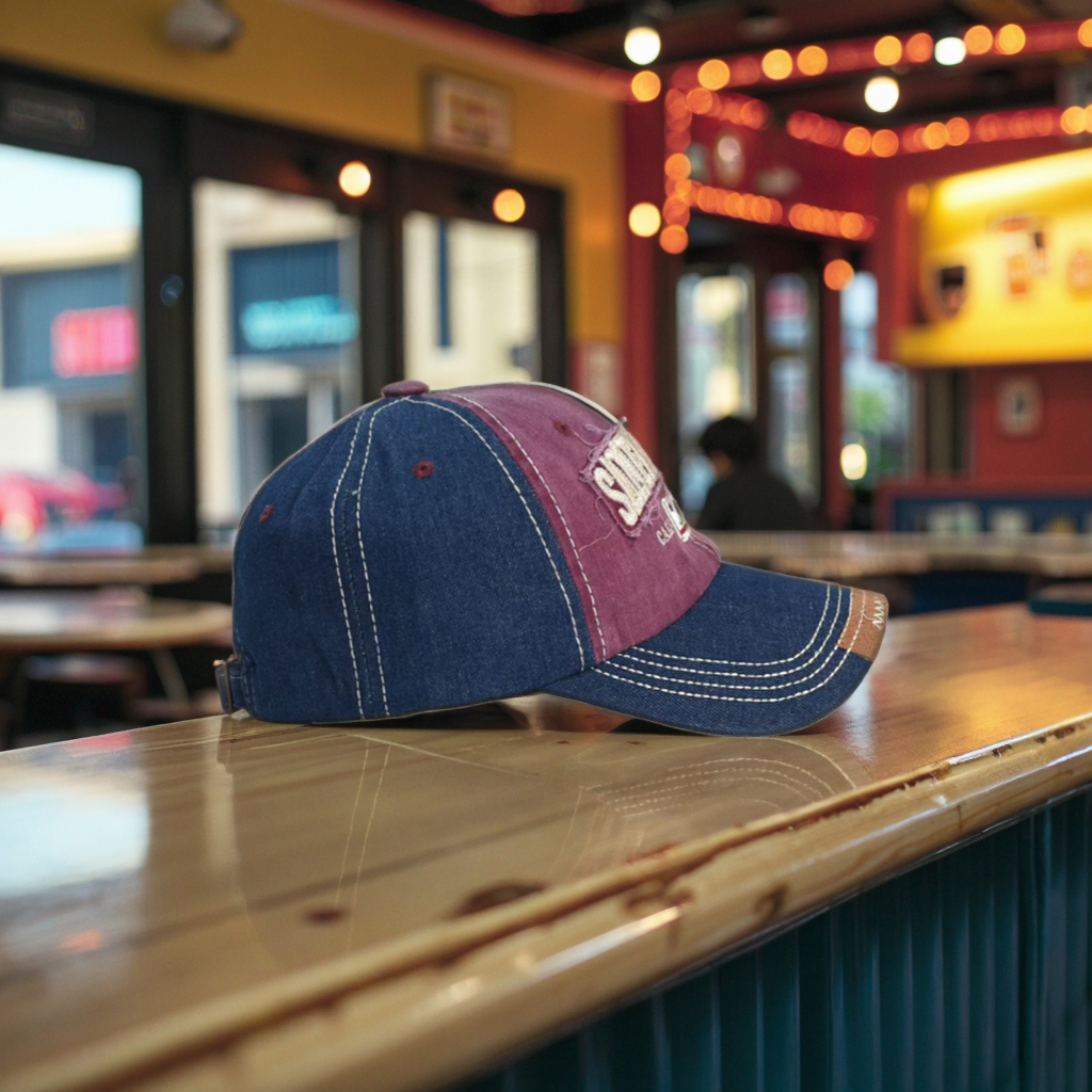 High Quality Vintage Curved Baseball Cap Custom Embroidered Logo Stylish Cotton Cap with Fashionable Image One Size Fits All