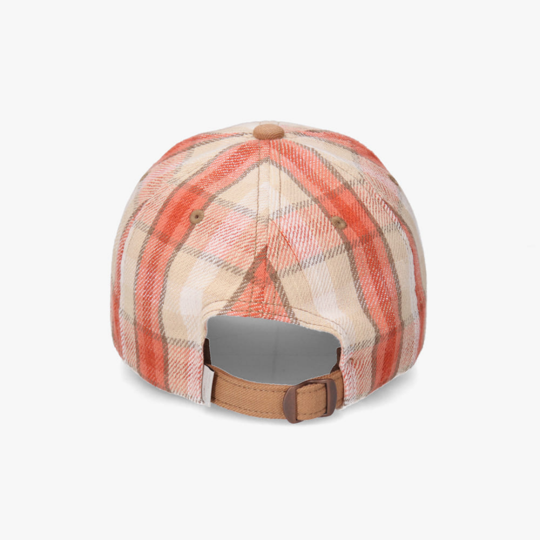 High Quality Houndstooth Splice Fruit/Letter Baseball Cap Breathable Waterproof Fabric Curved Brim Sporty Style Puff Printing