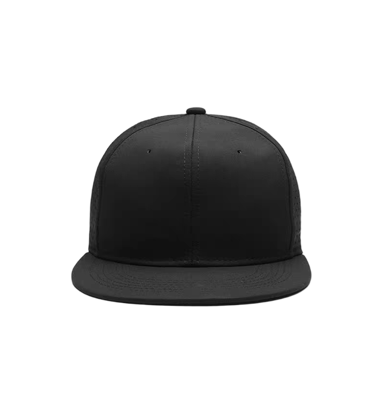 Black Waterproof Breathable Mesh Hip Hop Fashion Snapback Cap Outdoor Quick Dry Adjustable Flat Brim Baseball Hat