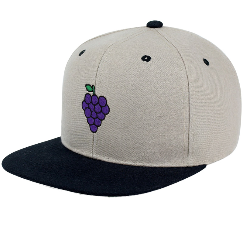 Unisex 6Panel Embroidered Grape Baseball Cap Adjustable Snapback Street Fashion Hats Outdoor Headwear Trendy Caps for Adults