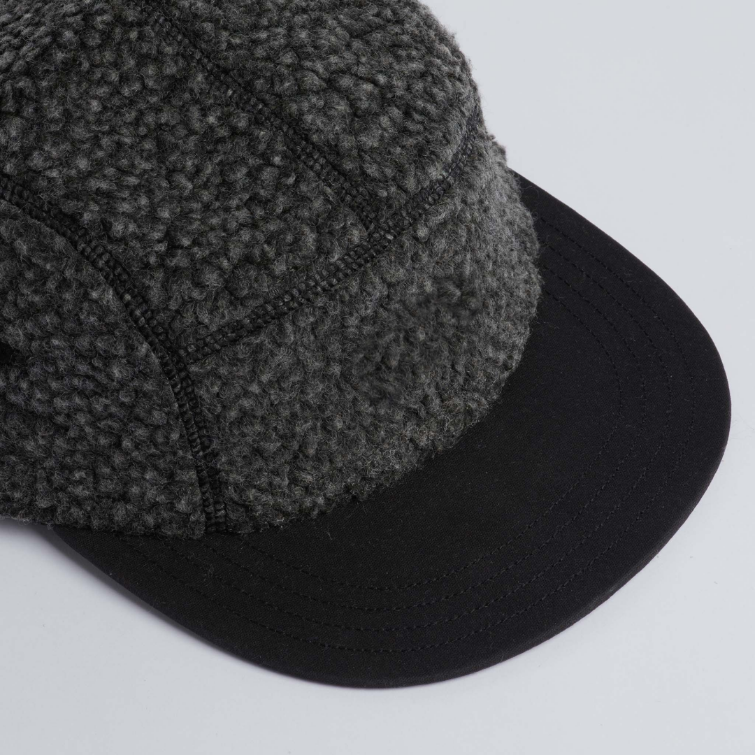 Custom Color Outdoor Warm Fleece Camping Hat Adjustable Strap Blank Short Brim 5 Panel Cap