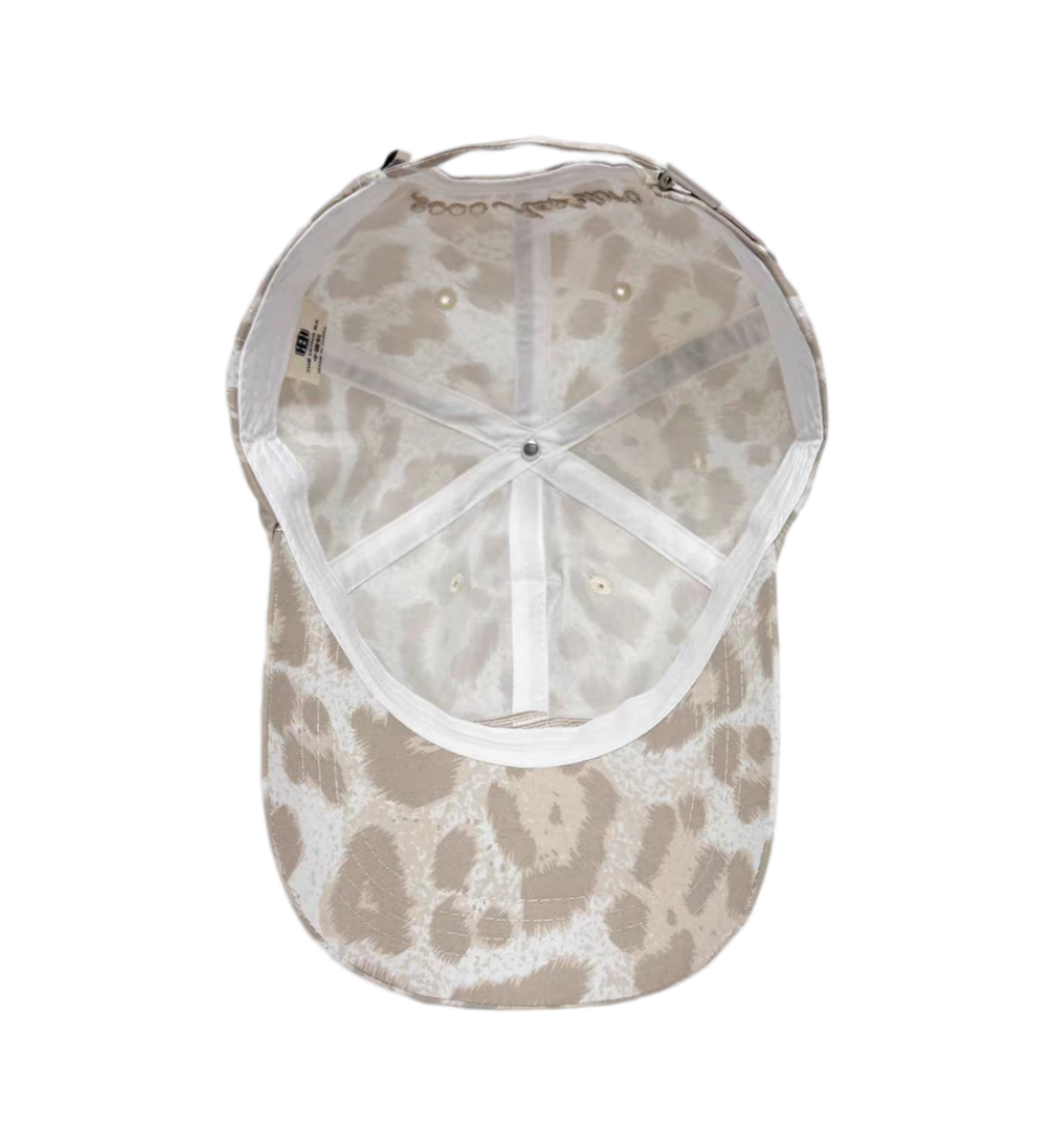 Leopard Print 6-Panel Baseball Cap Retro Y2K Style Curve Brim Adjustable Unisex Fashionable Breathable Waterproof Dad Hat