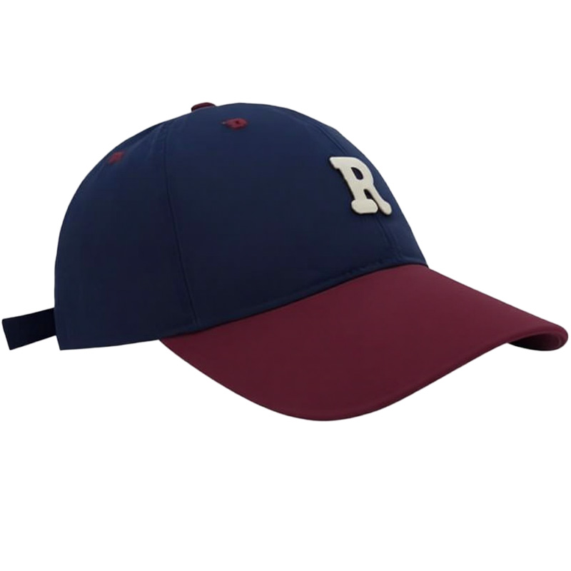 Custom Cotton Fashion 2025 Trendy Formal Casual Color-blocked R Letter Embellished Adjustable Unisex Baseball Cap Common