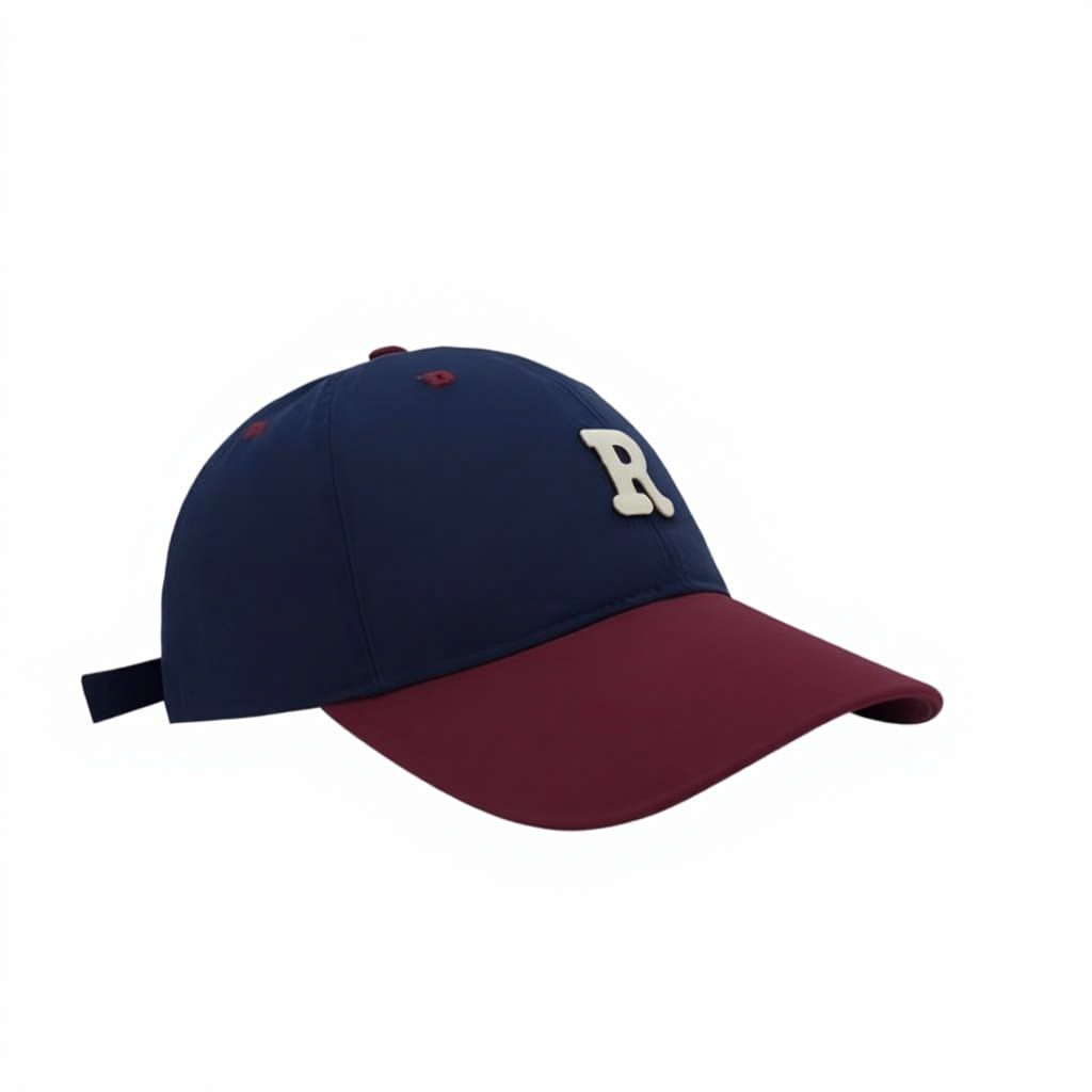 Custom Cotton Fashion 2025 Trendy Formal Casual Color-blocked R Letter Embellished Adjustable Unisex Baseball Cap Common