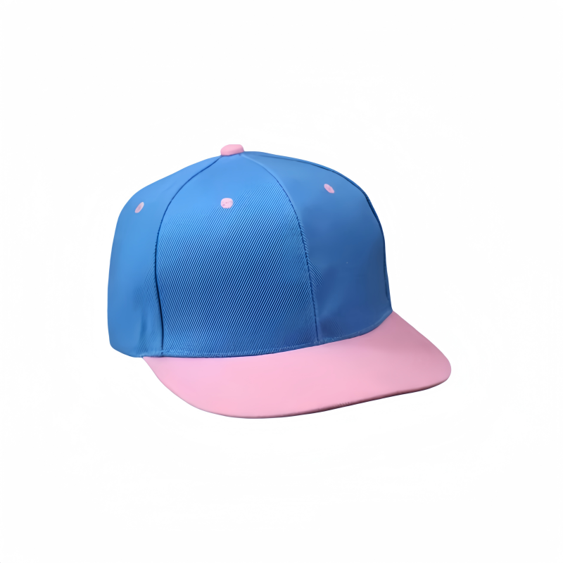 Customizable Two-Tone 6-Panel Snapback Cap 100% Cotton Unisex Sports Casual Design Adjustable Size for Outdoor Sports Activities