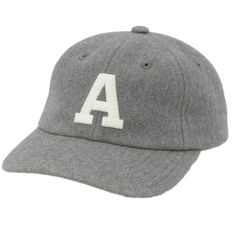 Custom Embroidered Gray Snapback Adjustable Wool Blend Baseball Cap