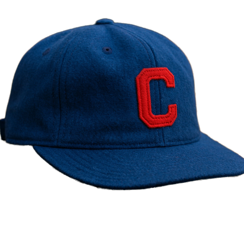 Custom Embroidered Gray Snapback Adjustable Wool Blend Baseball Cap