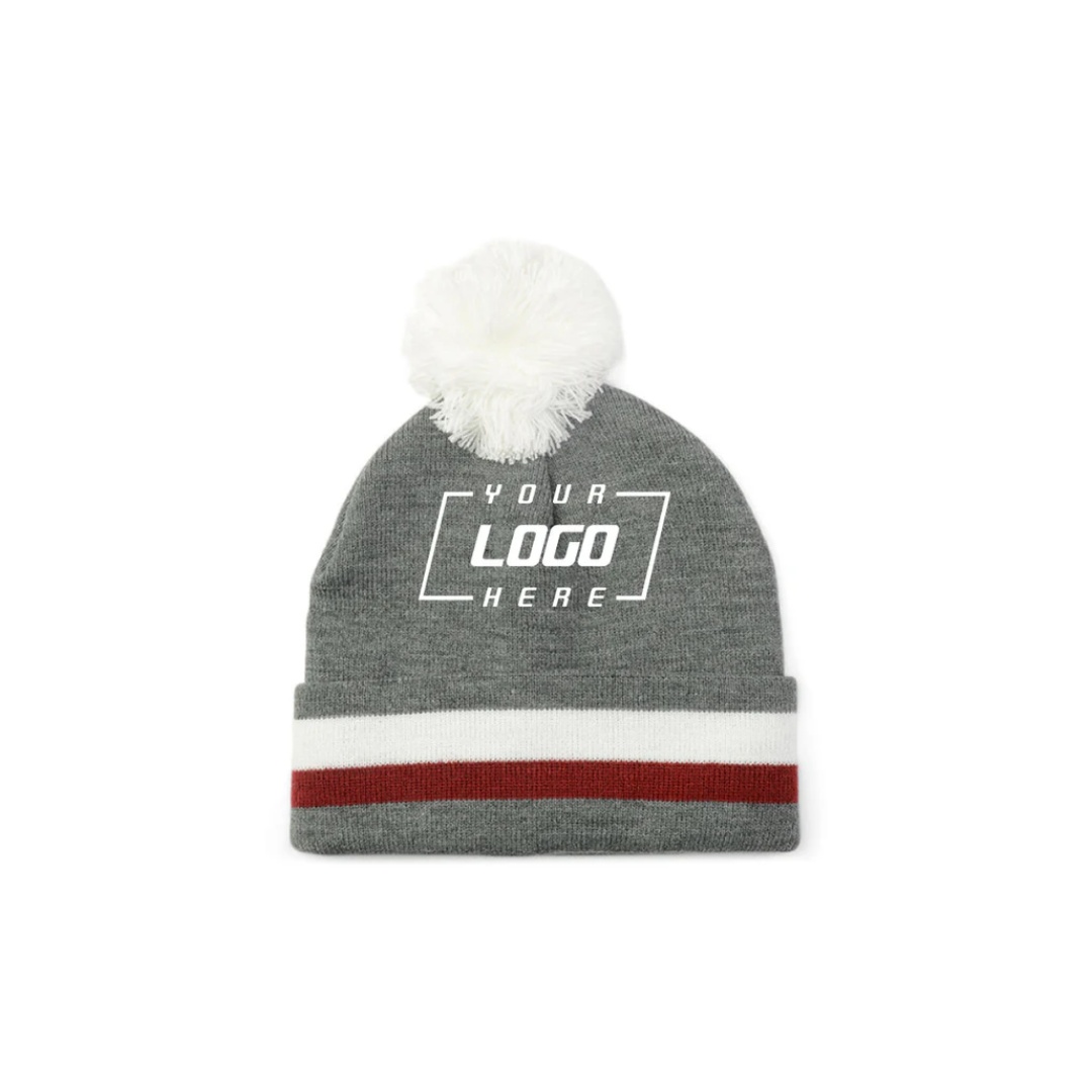 Custom Jacquard Top Ball Warm Knitted Hat Curved Brim Fruit Pattern Fashionable Sporty Style Custom Logo Print Baseball Caps